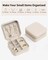 Wedding Bridesmaid Gifts - Valentines Day Gifts for Her - Small Jewelry Travel Organizer, Travel Jewelry Case for Ring, Earring, Necklace, Bracelet - Milky White